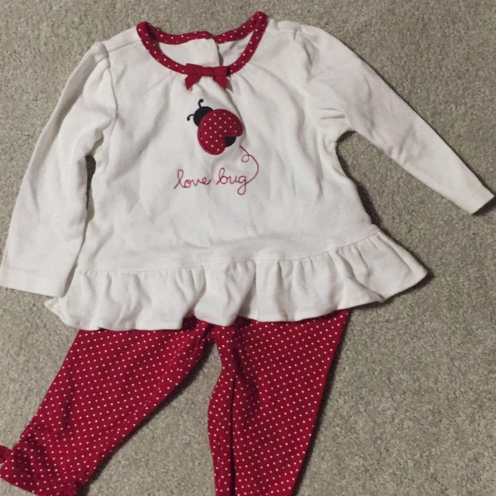 Baby girl heart outfit